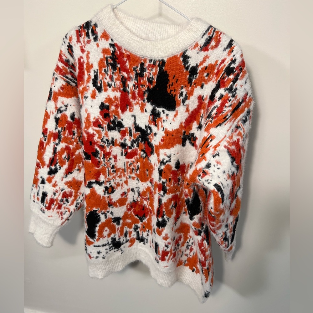Unbranded Chunky Abstract Print Sweater L/XL